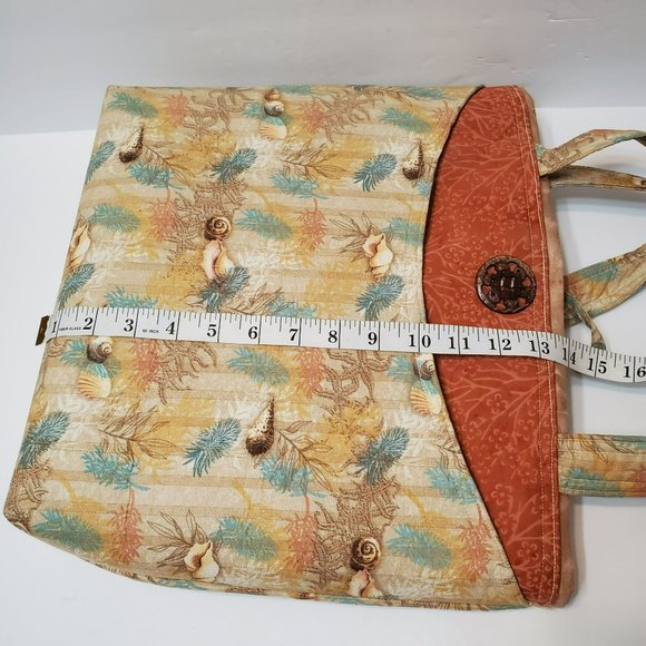 Seashells design Tote, Hand Crafted Large Bag, Coastal Grandma Beach - Picture 6 of 7